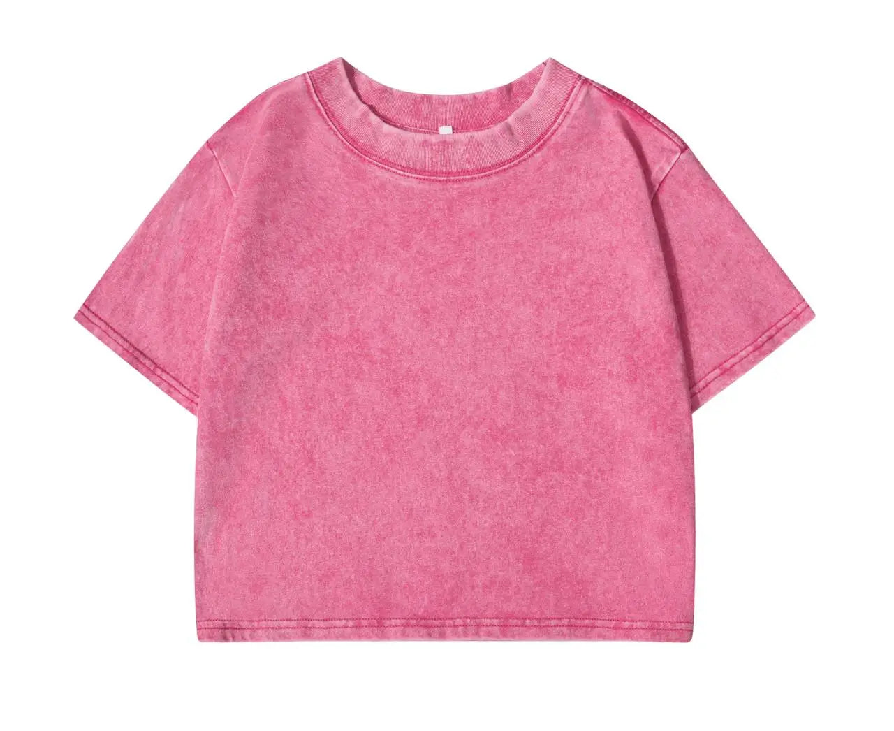 100% Cotton Washed T-Shirts For Women Loose O-Neck Crop Tops Y2k Street Female Clothes Summer Casual Vintage Short Sleeve Tees