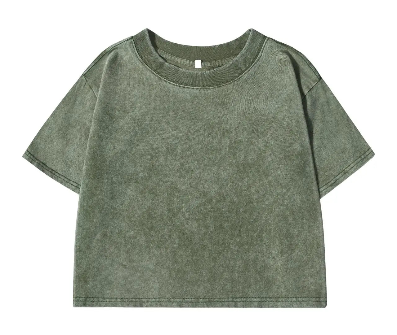 100% Cotton Washed T-Shirts For Women Loose O-Neck Crop Tops Y2k Street Female Clothes Summer Casual Vintage Short Sleeve Tees