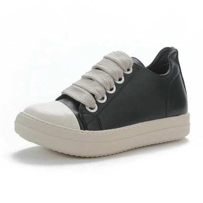 New Women Sneakers High-top Men's Casual Shoes Leather Shoes For Women Flat Sport Shoes Thick Lace Up Unisex Couple Women Shoes