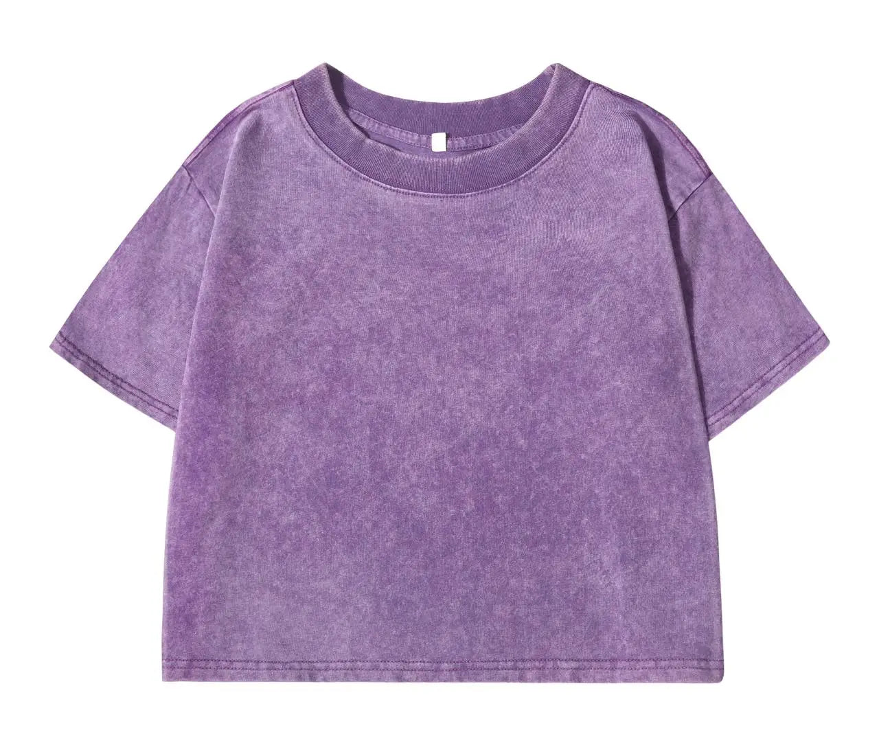 100% Cotton Washed T-Shirts For Women Loose O-Neck Crop Tops Y2k Street Female Clothes Summer Casual Vintage Short Sleeve Tees