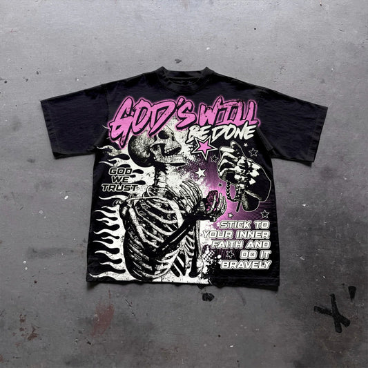 Harajuku Letter Graphic T Shirts Y2k Tops Men Women High Street Oversized T Shirt Pro Choice Streetwear Vintage Tee Clothing