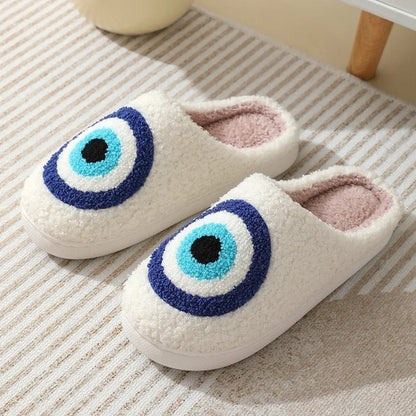 Halloween Home Slipper Women Plush Indoor Floor Non Slip Men Male House Shoes Fuzzy Winter Warm skull cartoon Female Plaid Gift