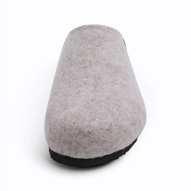 Comwarm Fashion Women's Suede Mules Slippers Men Clogs Cork Insole Sandals With Arch Support Outdoor Beach Slides Home Shoes