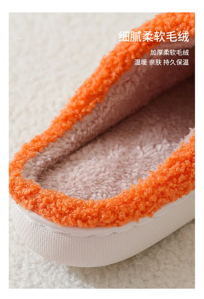 Halloween Home Slipper Women Plush Indoor Floor Non Slip Men Male House Shoes Fuzzy Winter Warm skull cartoon Female Plaid Gift