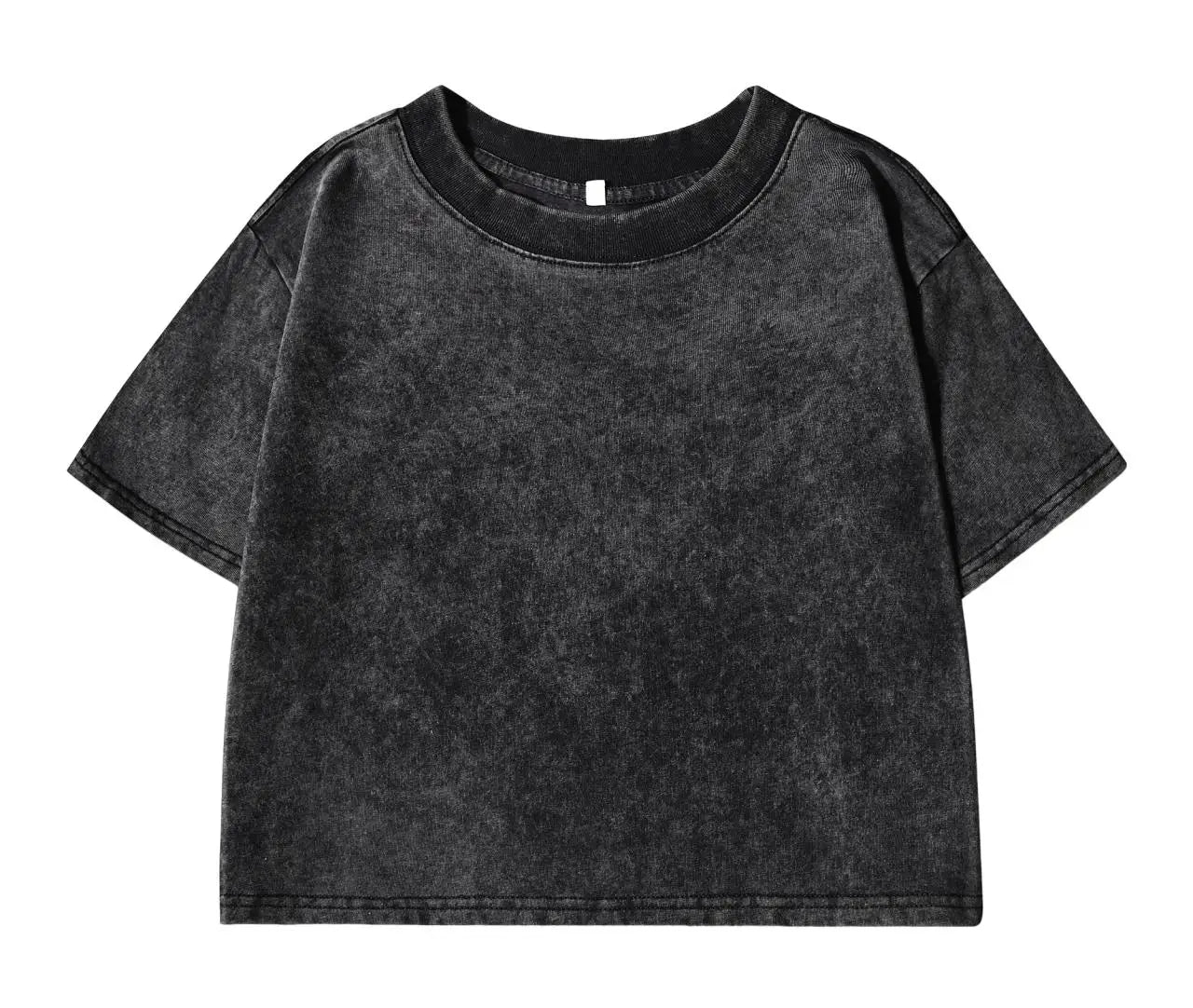 100% Cotton Washed T-Shirts For Women Loose O-Neck Crop Tops Y2k Street Female Clothes Summer Casual Vintage Short Sleeve Tees