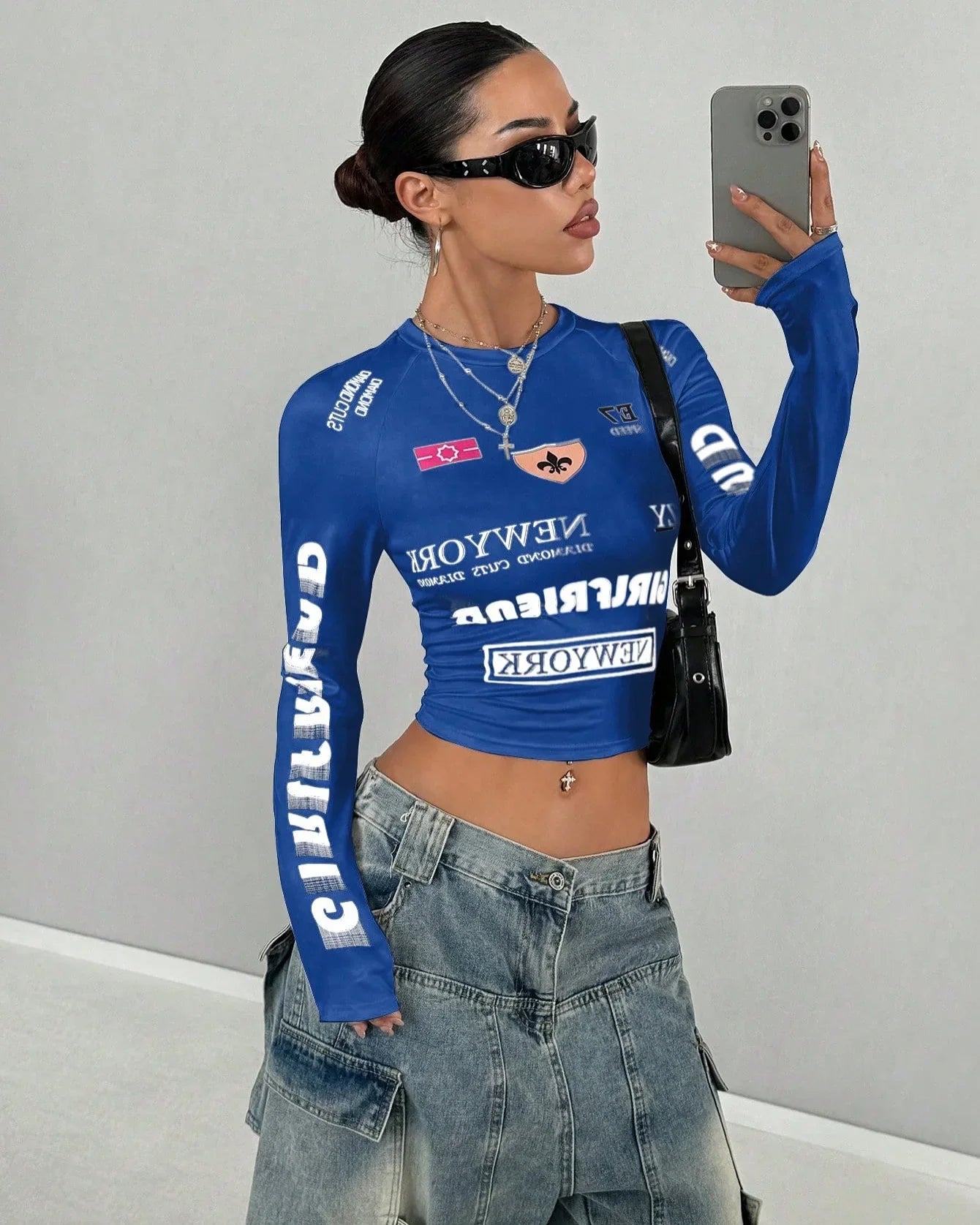 Y2k Women's Street Fashion Casual Tight Yoga Clothing Fashion Casual Racing Clothing Training Fitness Show Off Sports Clothing