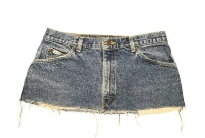 y2k mini sexy loose casual women's skirt printed skirt applique denim gothic street hip hop hoparajuku retro high waist