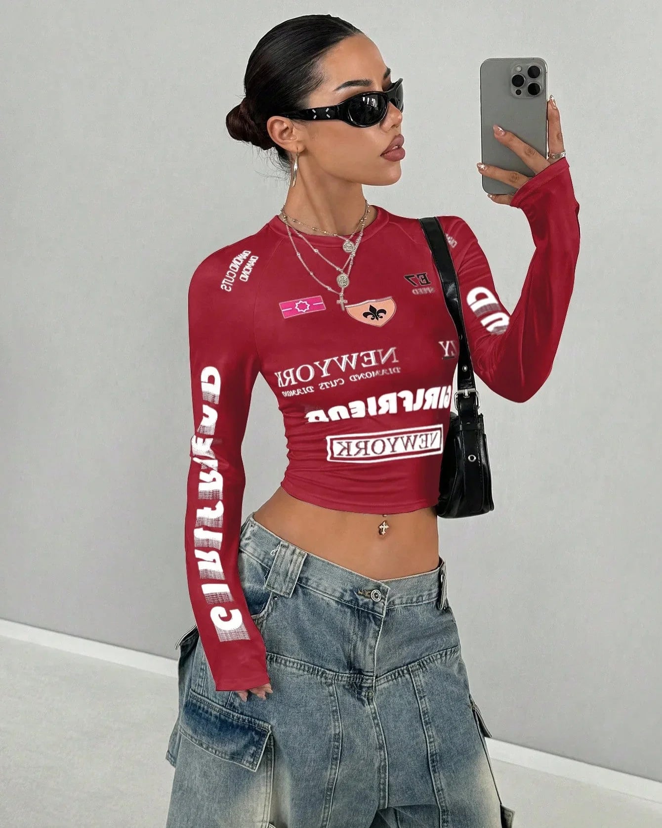 Y2k Women's Street Fashion Casual Tight Yoga Clothing Fashion Casual Racing Clothing Training Fitness Show Off Sports Clothing