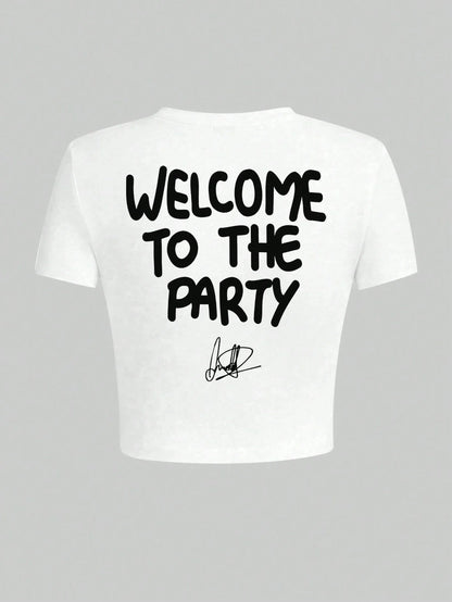 Women's Retro Figure Graphic Y2k Cropped T-Shirt Hip-Hop Elements Summer Daily Wear T-Shirt Y2k Ladies Clothes Female Clothing