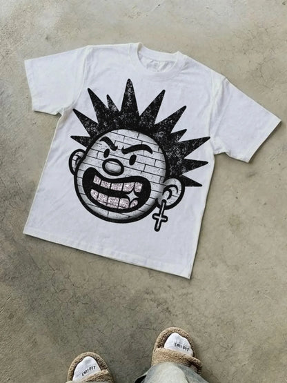 Harajuku Letter Graphic T Shirts Y2k Tops Men Women High Street Oversized T Shirt Pro Choice Streetwear Vintage Tee Clothing