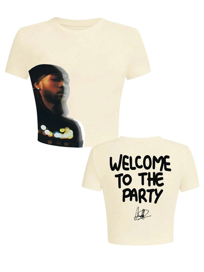 Women's Retro Figure Graphic Y2k Cropped T-Shirt Hip-Hop Elements Summer Daily Wear T-Shirt Y2k Ladies Clothes Female Clothing