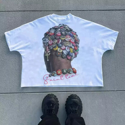 Harajuku Letter Graphic T Shirts Y2k Tops Men Women High Street Oversized T Shirt Pro Choice Streetwear Vintage Tee Clothing