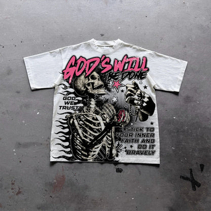 Harajuku Letter Graphic T Shirts Y2k Tops Men Women High Street Oversized T Shirt Pro Choice Streetwear Vintage Tee Clothing