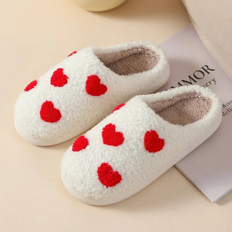 Halloween Home Slipper Women Plush Indoor Floor Non Slip Men Male House Shoes Fuzzy Winter Warm skull cartoon Female Plaid Gift