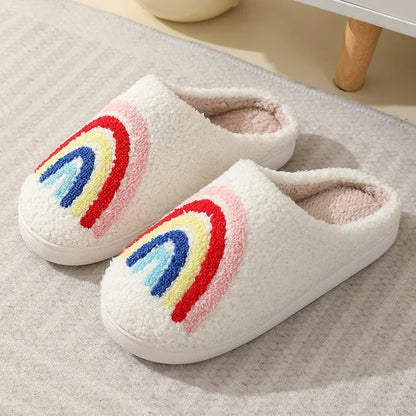 Halloween Home Slipper Women Plush Indoor Floor Non Slip Men Male House Shoes Fuzzy Winter Warm skull cartoon Female Plaid Gift