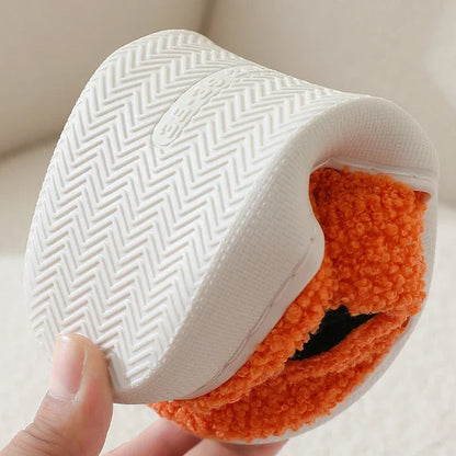 Halloween Home Slipper Women Plush Indoor Floor Non Slip Men Male House Shoes Fuzzy Winter Warm skull cartoon Female Plaid Gift