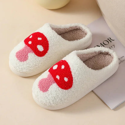 Halloween Home Slipper Women Plush Indoor Floor Non Slip Men Male House Shoes Fuzzy Winter Warm skull cartoon Female Plaid Gift