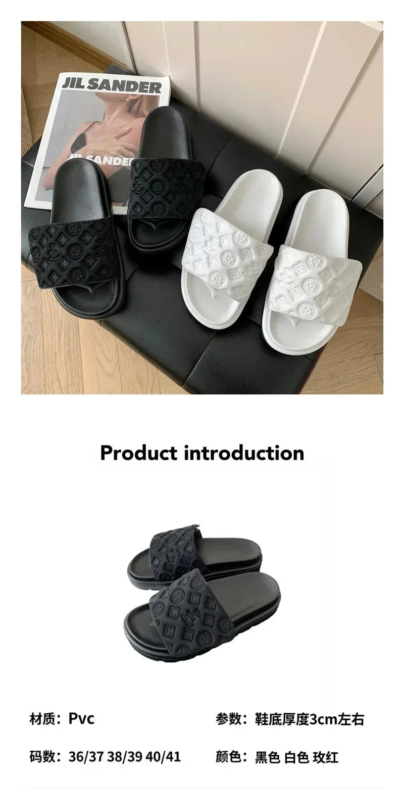 Ladies Magic Sticker Flat Slippers Summer New Designer Luxury Sandals for Women Elegant Home Flat Slippers Zapatos De Mujer