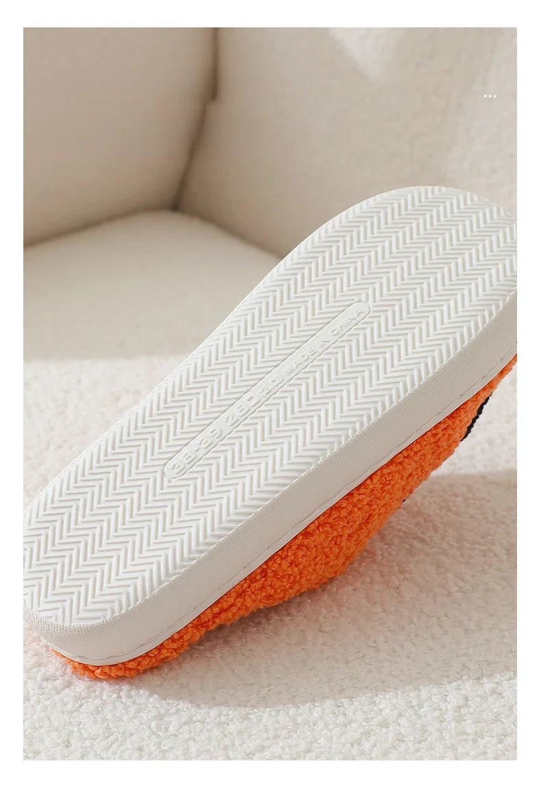 Halloween Home Slipper Women Plush Indoor Floor Non Slip Men Male House Shoes Fuzzy Winter Warm skull cartoon Female Plaid Gift