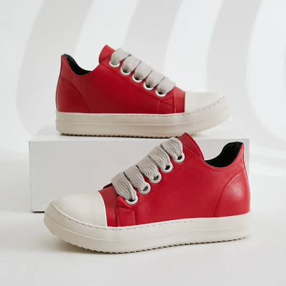 Men's Coarse Shoelaces, Low Cut Flat Bottom Casual Shoes, Minimalist College Style Sports Shoes