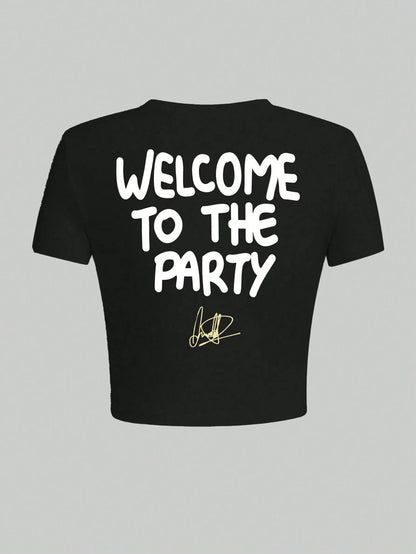 Women's Retro Figure Graphic Y2k Cropped T-Shirt Hip-Hop Elements Summer Daily Wear T-Shirt Y2k Ladies Clothes Female Clothing